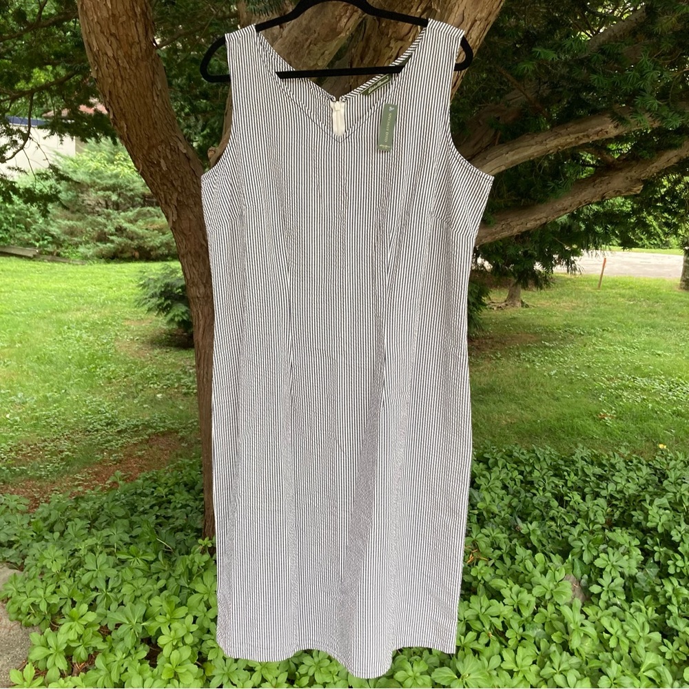 NWT Eddie Bauer Cotton Striped Casual Dress